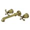 Kingston Brass Roman Tub Faucet, Antique Brass, Wall Mount KS7023TX - alternate 1